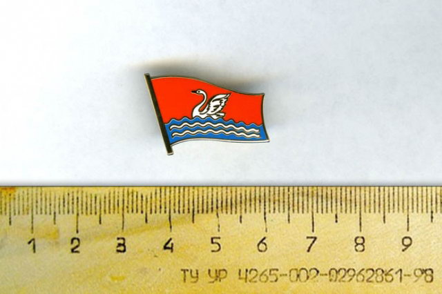 2013 - Значок в виде флага с символикой герба Долгопрудного