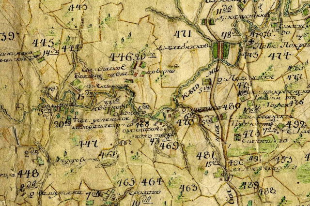 1778 - Фрагмент карты Воскресенского уезда Московской губернии