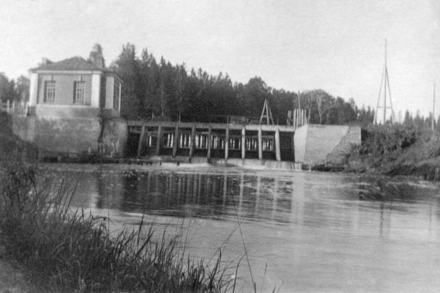 07.1934 - Плотина ГЭС на реке Клязьме