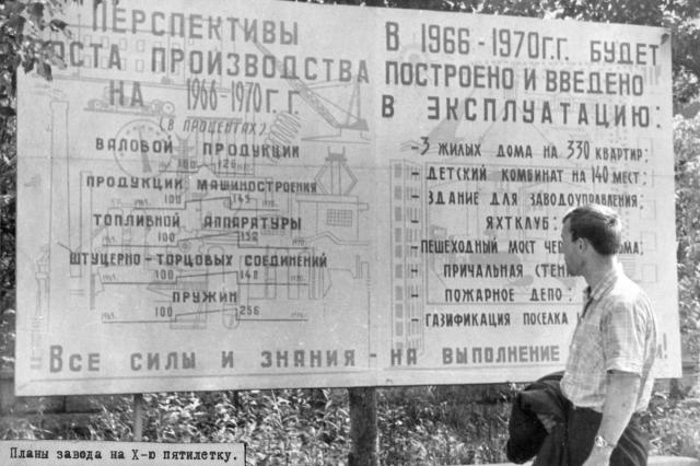 1967 - Плакат с планами завода на 1966-70гг.